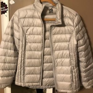 Waterproof silver down jacket